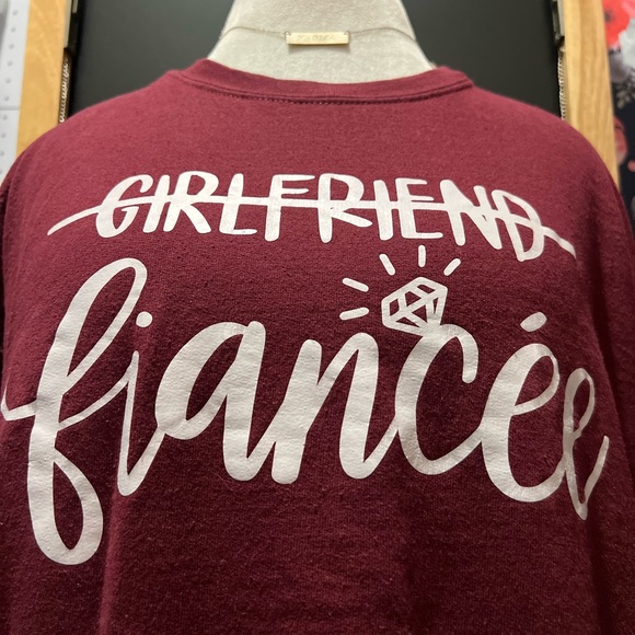 No longer a girlfriend- Upgrade to fiancé pullover sweatshirt - Picture 2 of 8